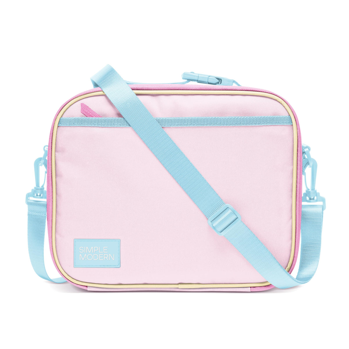 Simple Modern bolsa Hadley vista frontal, diseño multicolor y transporte fácil