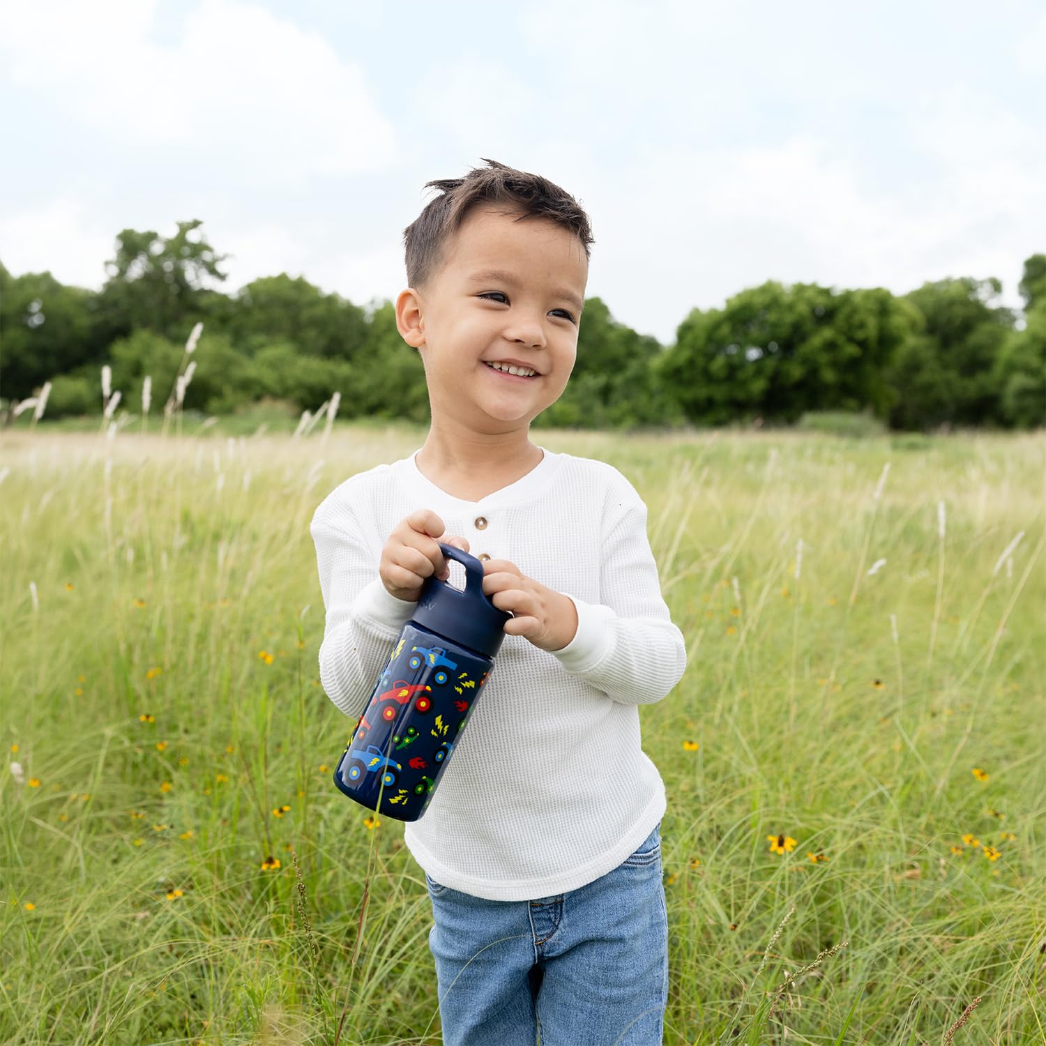 Simple Modern botella Spidey envuelta como regalo ideal para cumpleaños escolares