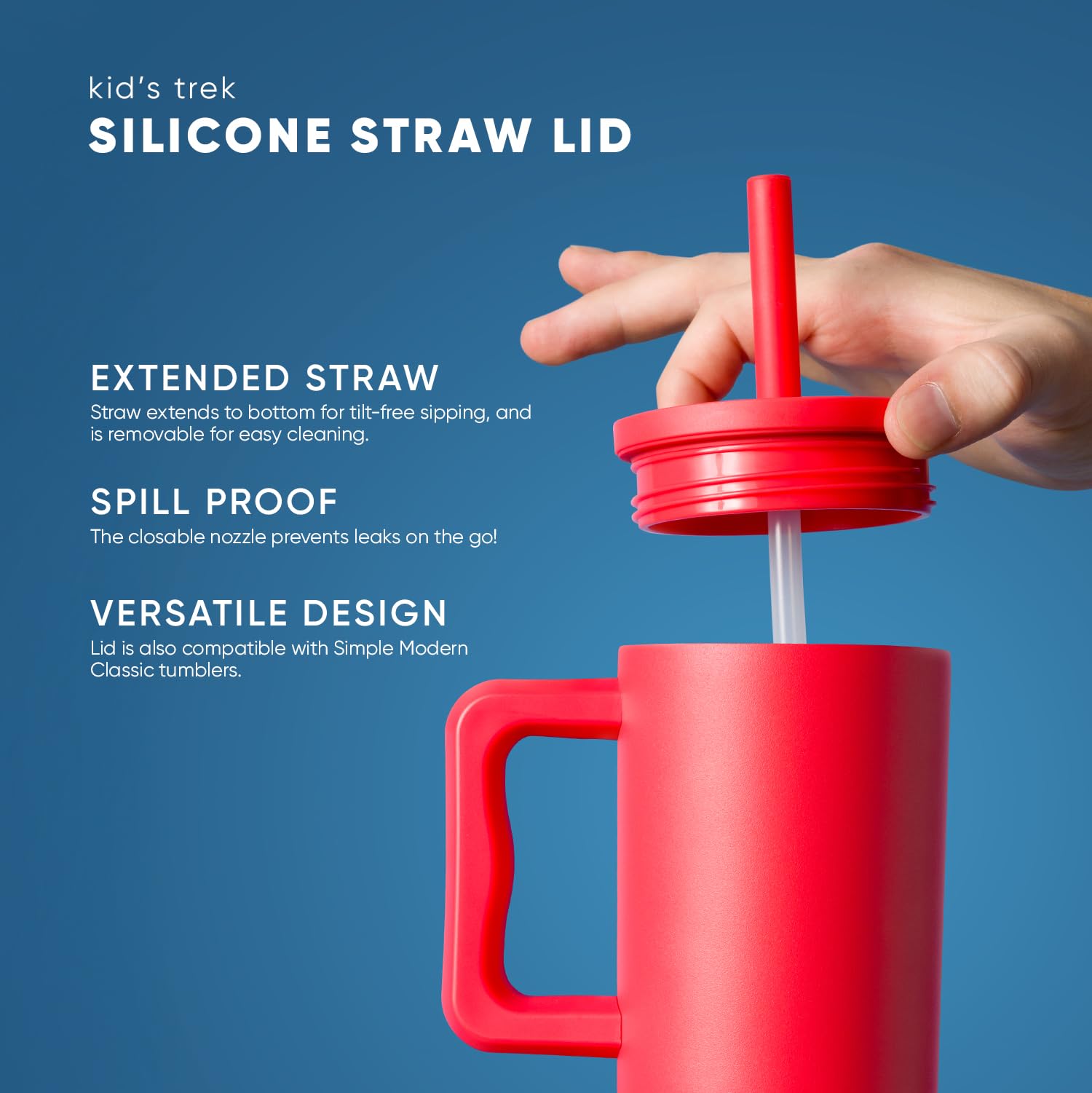 Simple Modern Stitch primer plano acero inoxidable 18/8 y aislamiento durable