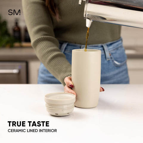 Simple Modern vaso colocado en portavasos de coche para transporte seguro