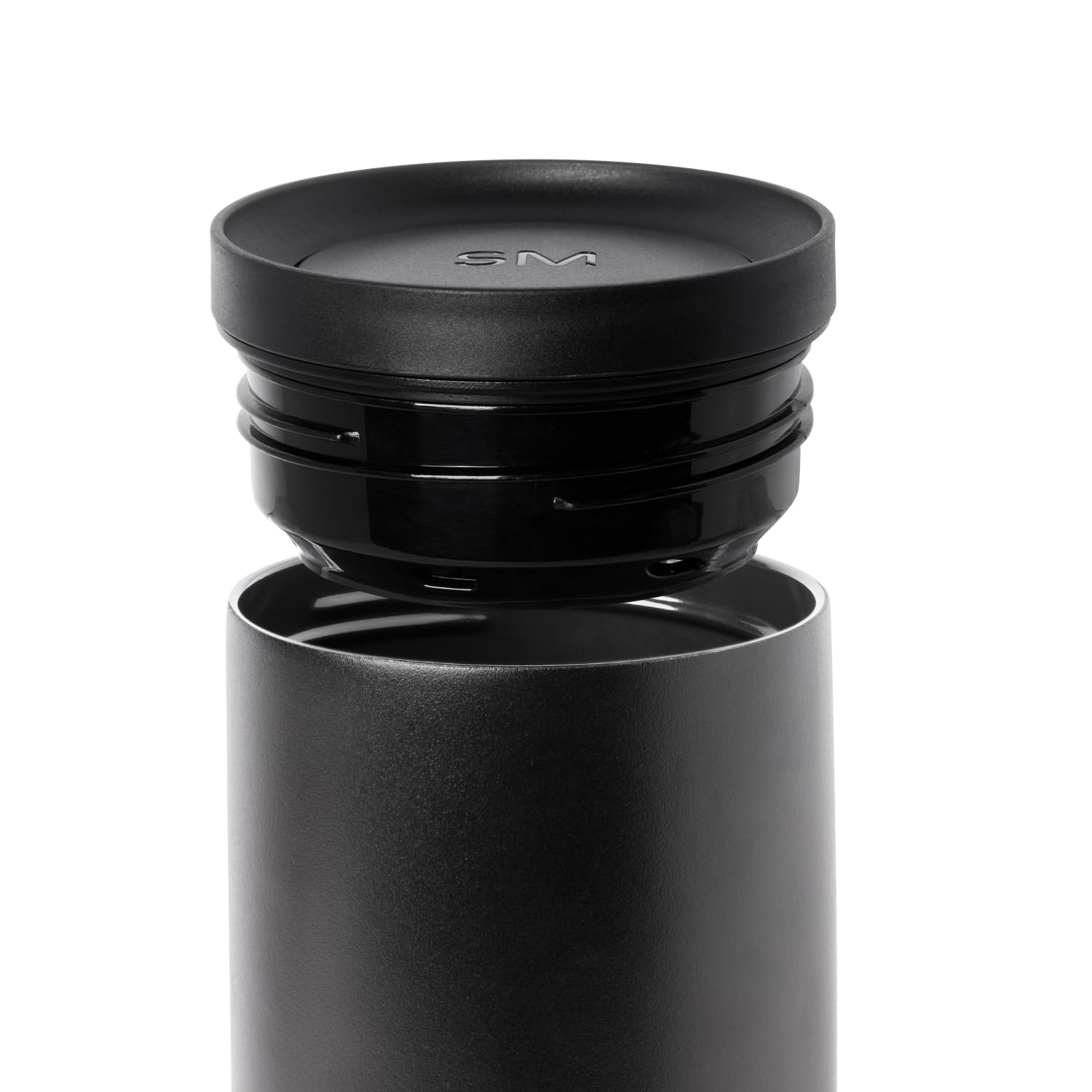 Simple Modern tapa 360° con botón en uso para beber fácilmente