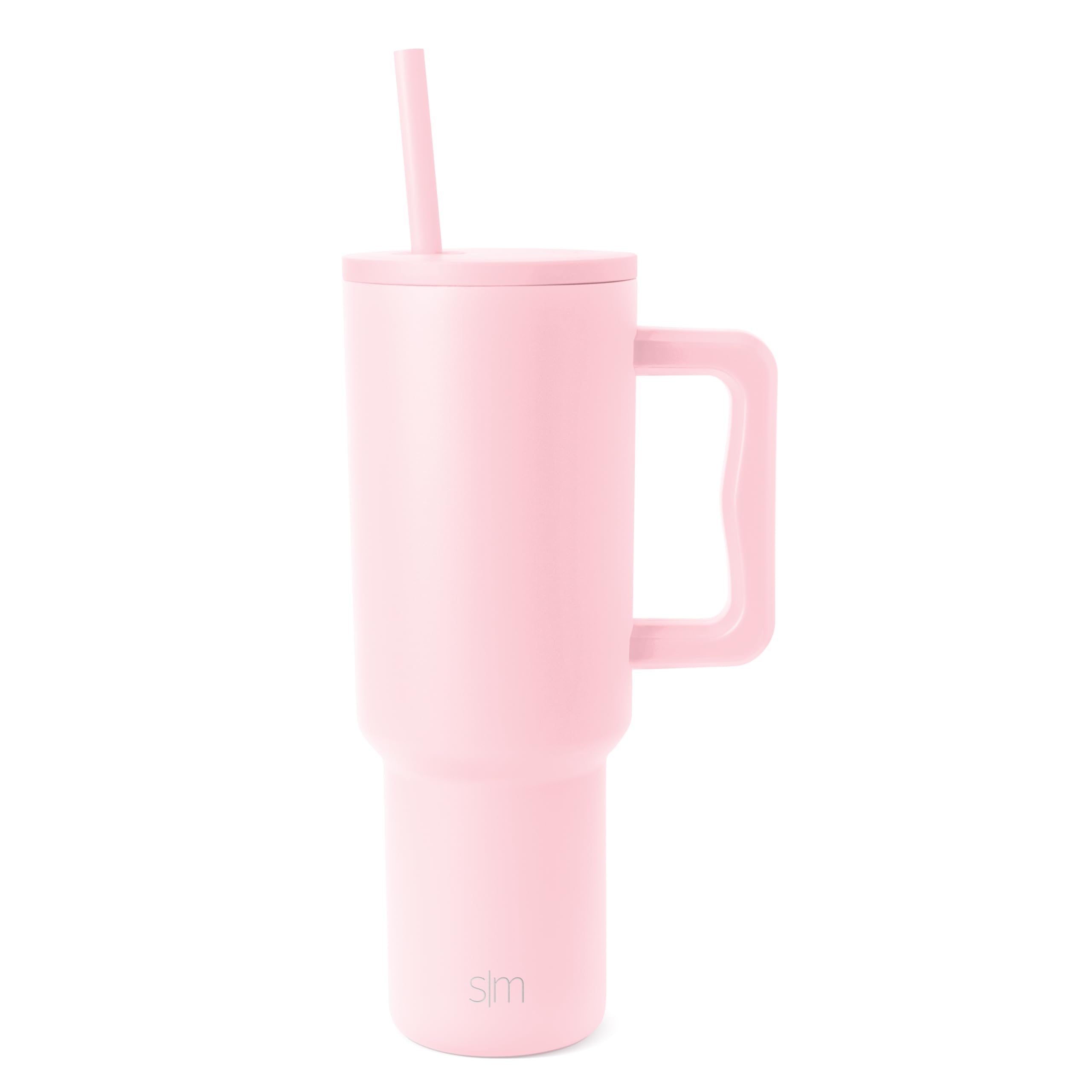 Simple Modern vaso frontal rosa mostrando diseño y capacidad