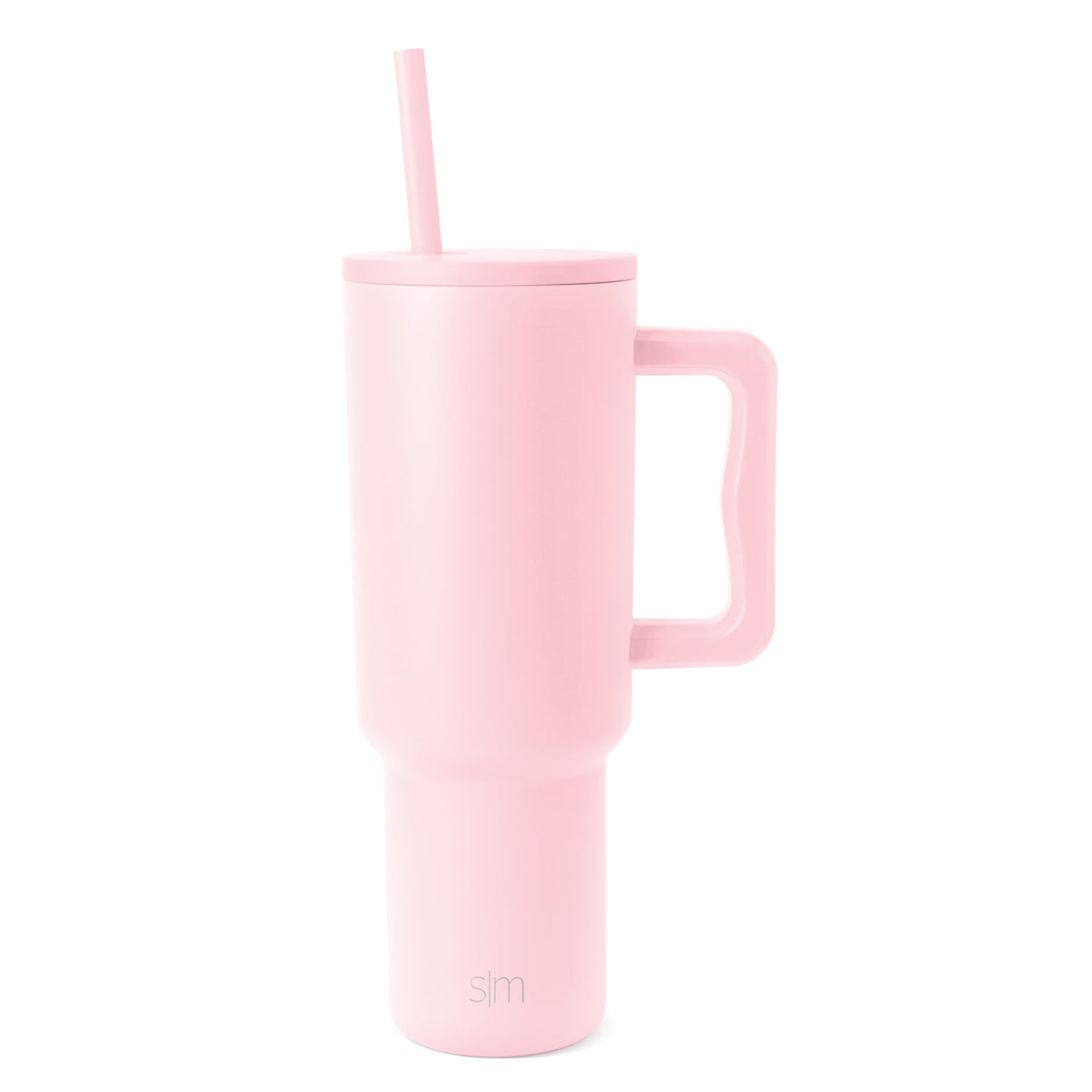 Simple Modern vaso frontal rosa mostrando diseño y capacidad