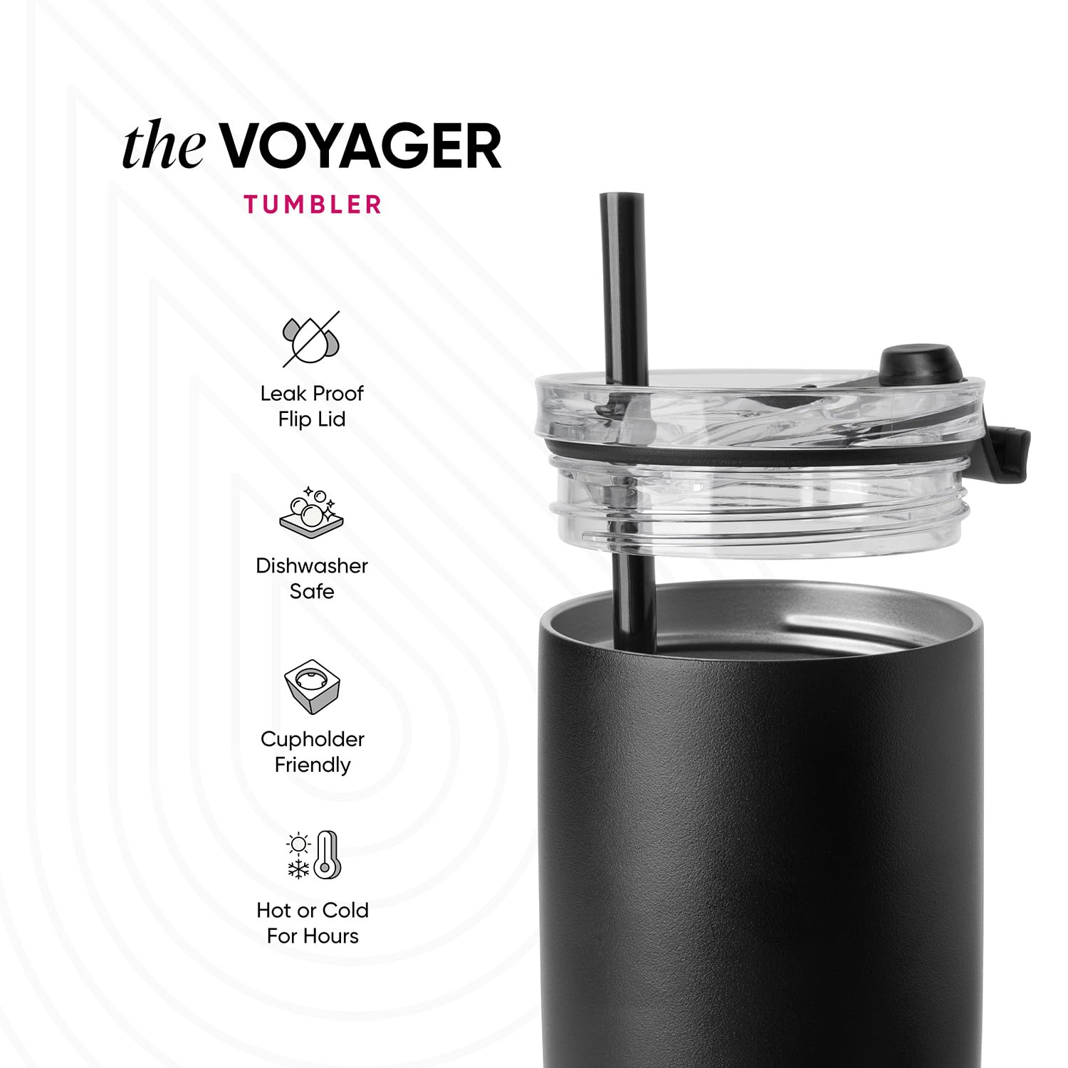 Simple Modern Voyager acero inoxidable 304 mostrando acabado duradero