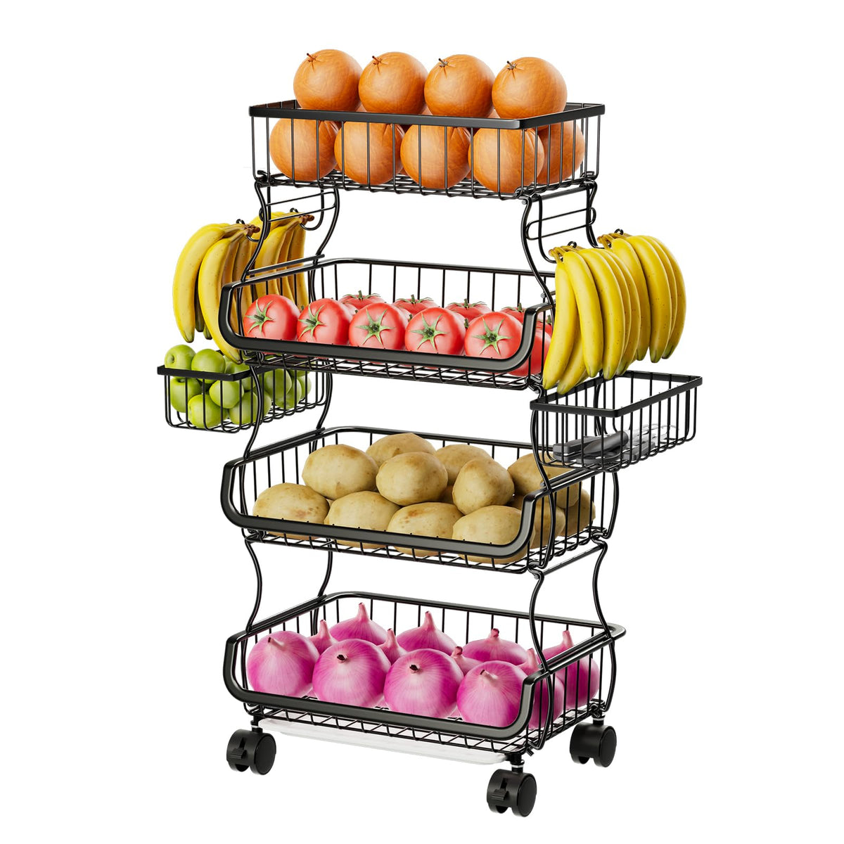 Simple Trending carrito rodante 4 niveles facilita organización en la cocina