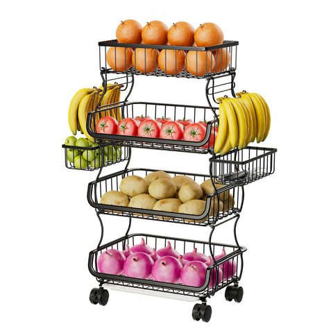 Simple Trending carrito rodante 4 niveles facilita organización en la cocina