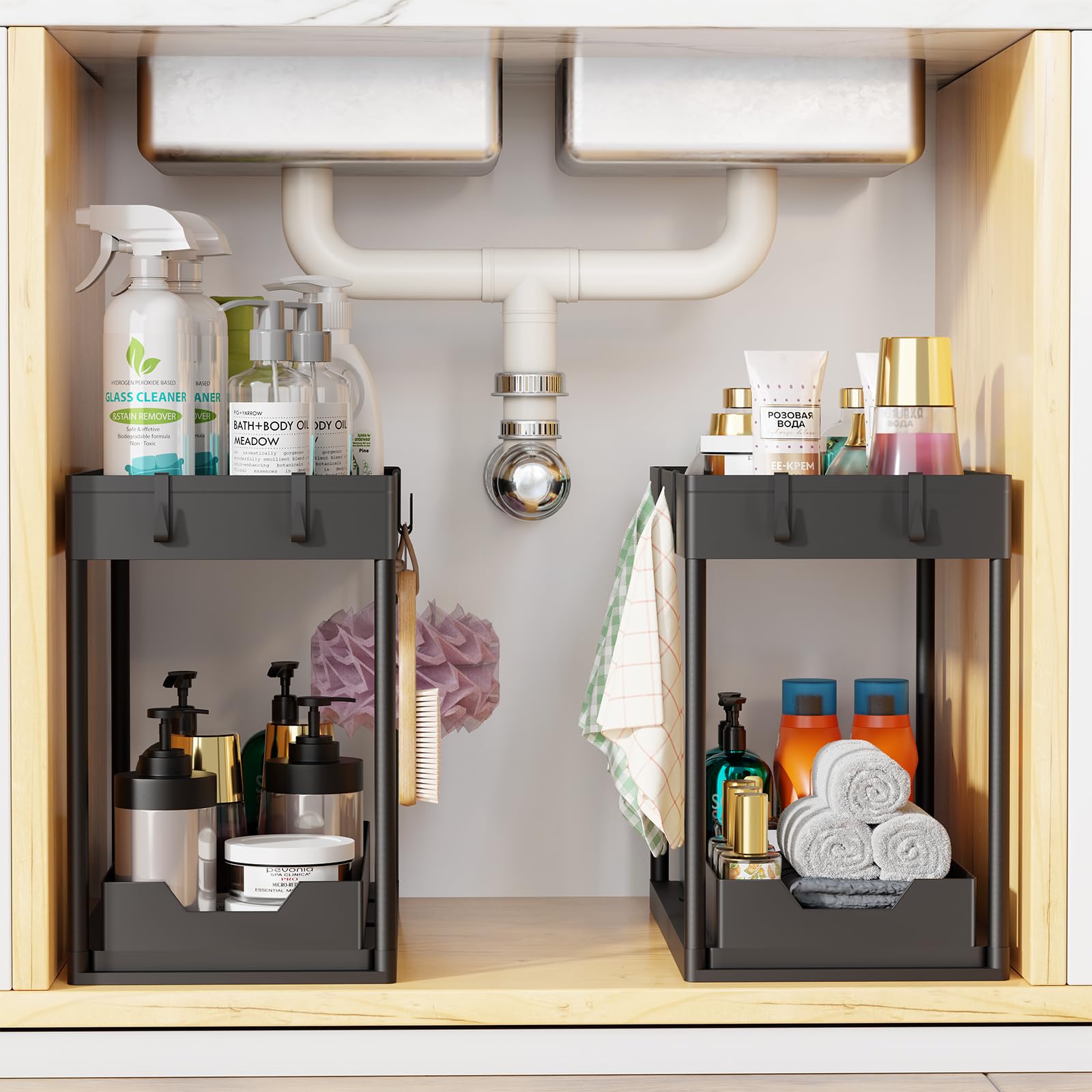 Simple Trending solución de almacenamiento para fregadero, baño o lavandería.
