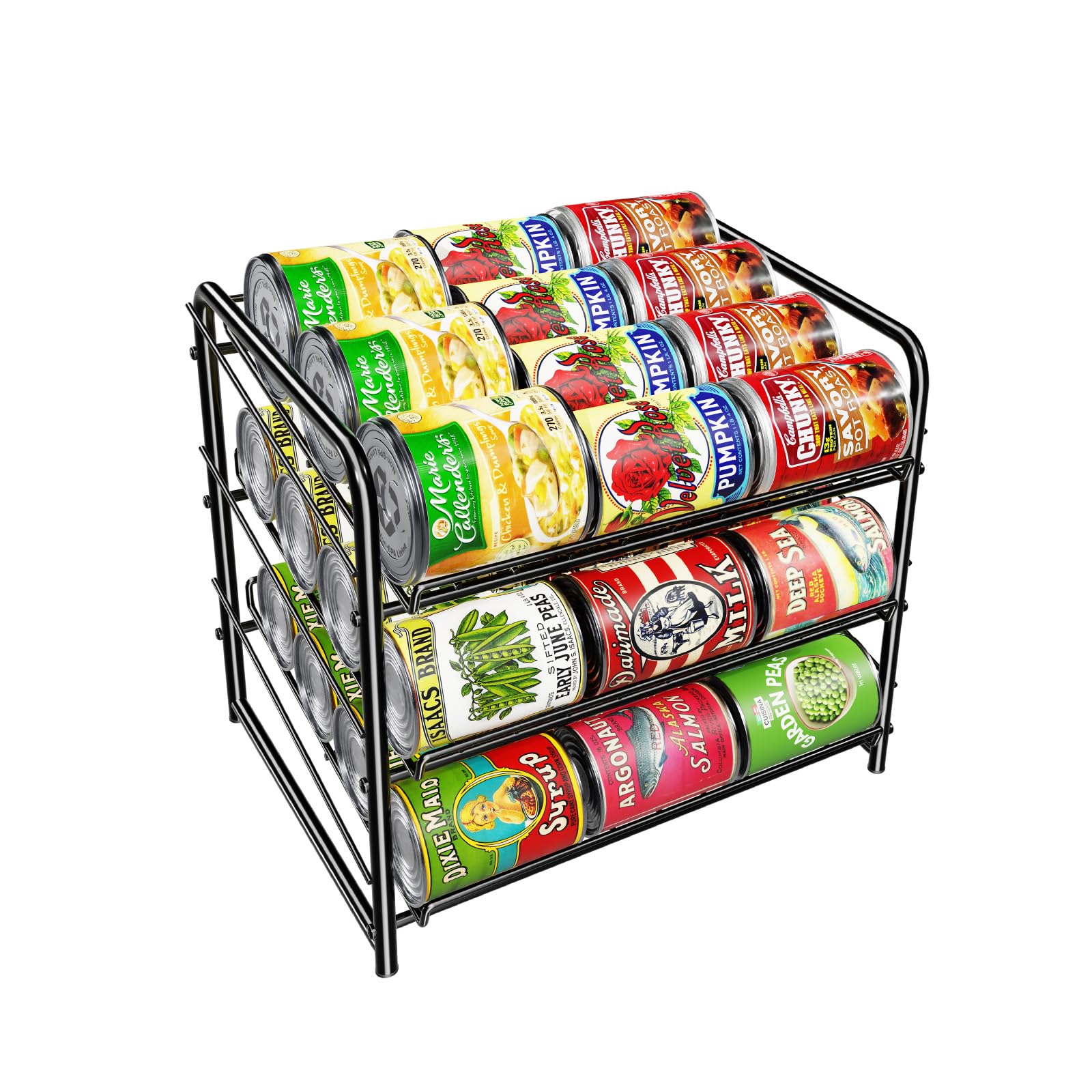 Organizador de latas Simple Trending, vista frontal para despensa ordenada