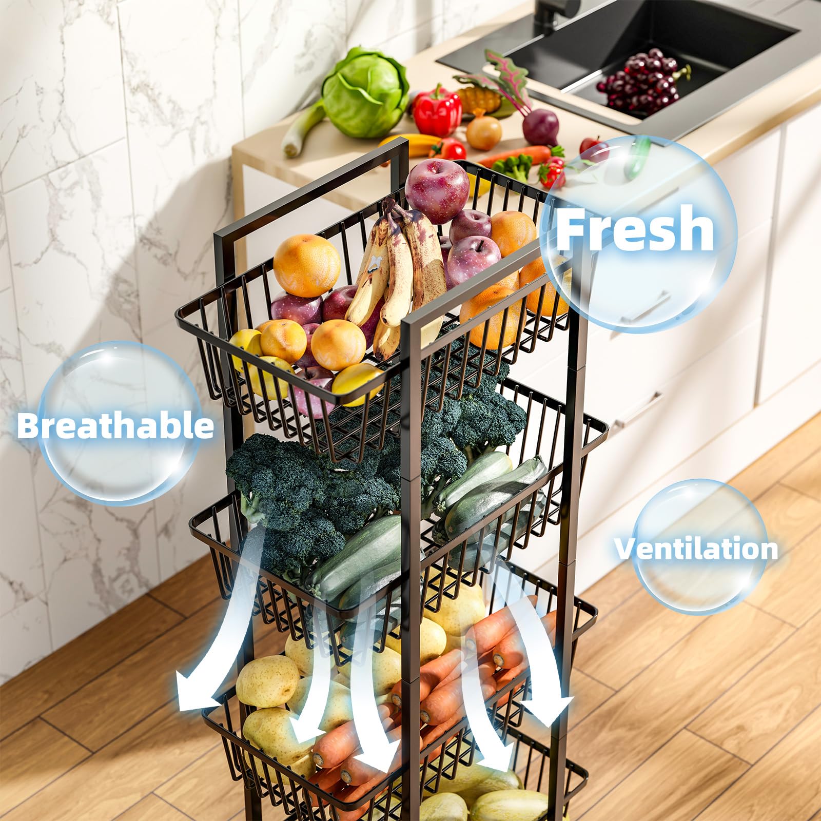 Simple Trending ruedas-360-grados permiten mover el carrito con facilidad.