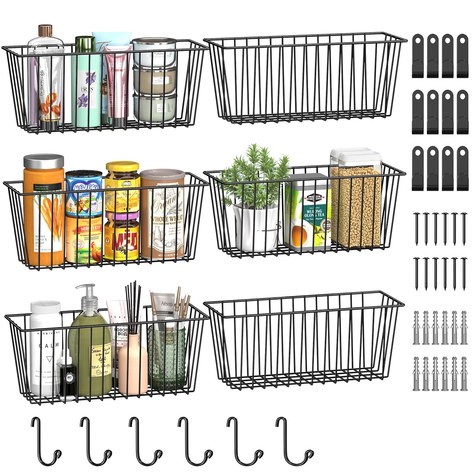 Simple Trending canastas de pared de malla para organización eficiente del hogar