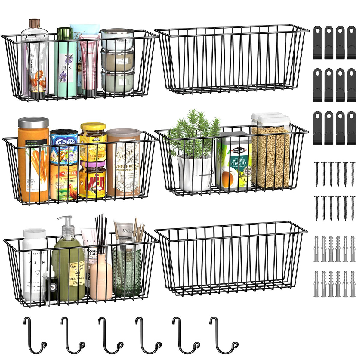 Simple Trending canastas de pared de malla para organización eficiente del hogar