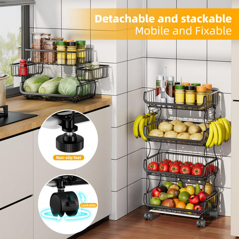 Simple Trending seis ganchos para utensilios y plátanos, con organización.