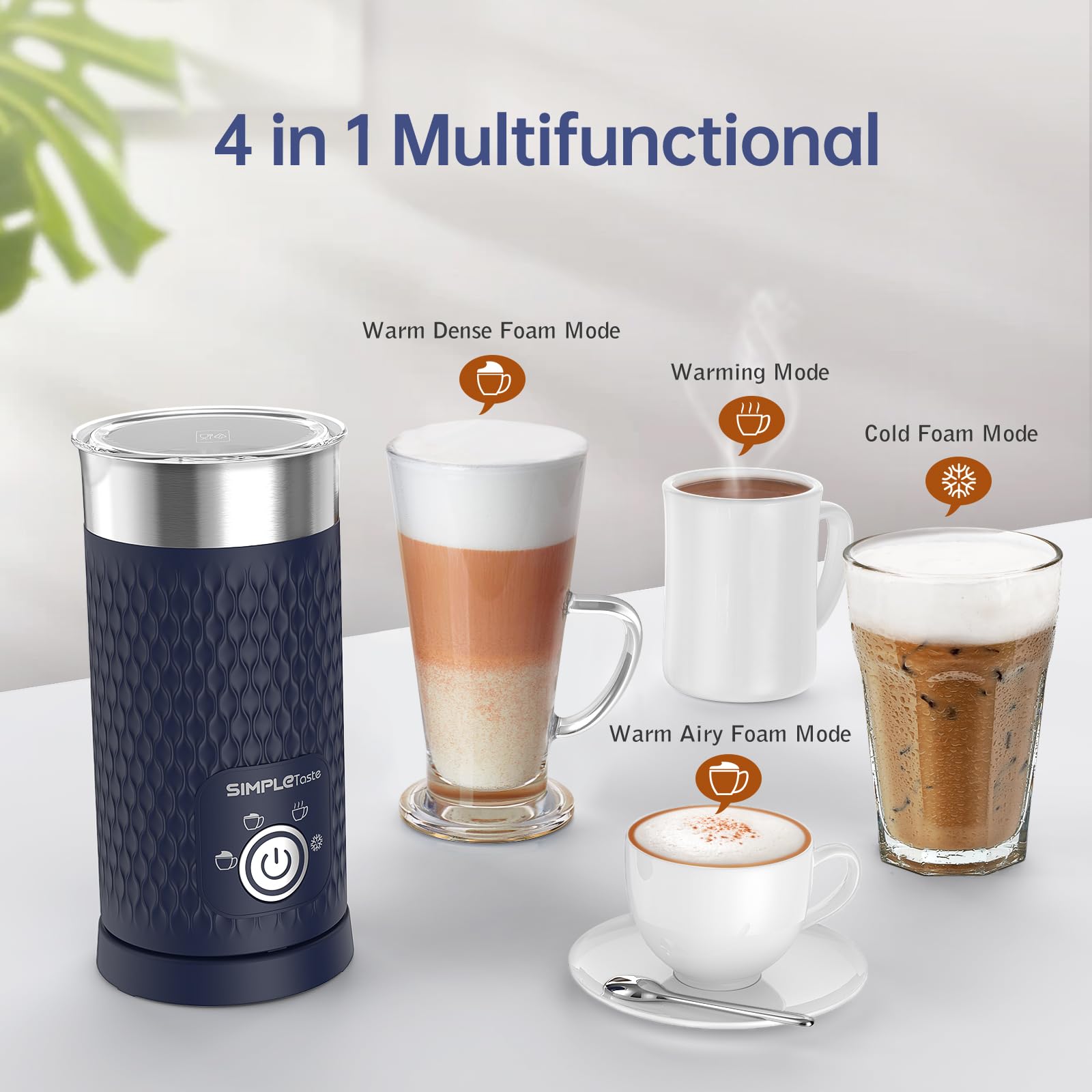 SIMPLETASTE espuma densa para cappuccinos y macchiatos