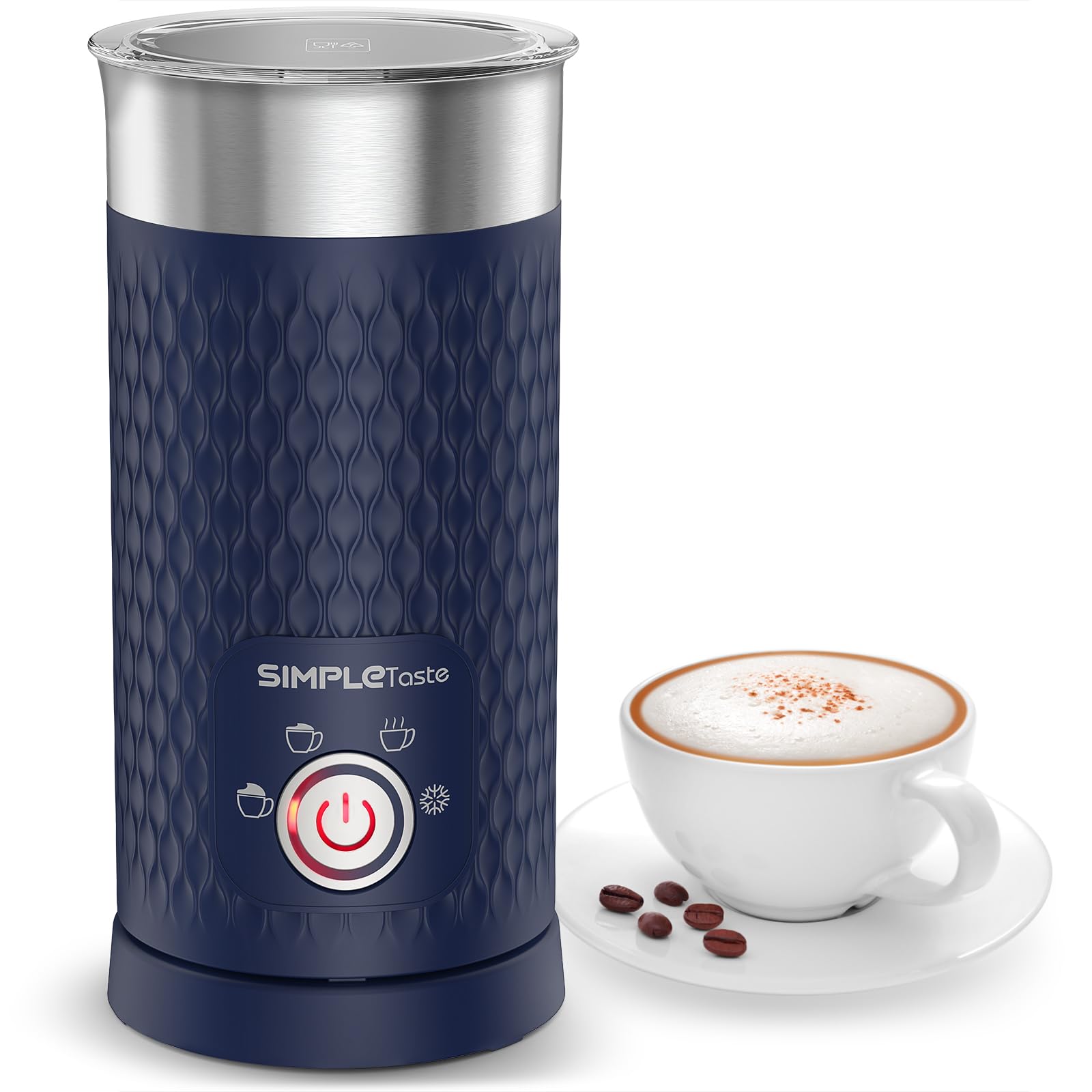 SIMPLETASTE espumador-leche genera espuma cremosa ideal para cappuccinos