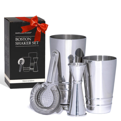 SIMPLURA STUDIO conjunto Boston coctel 17 onzas, equilibrio perfecto para mezclar con control.