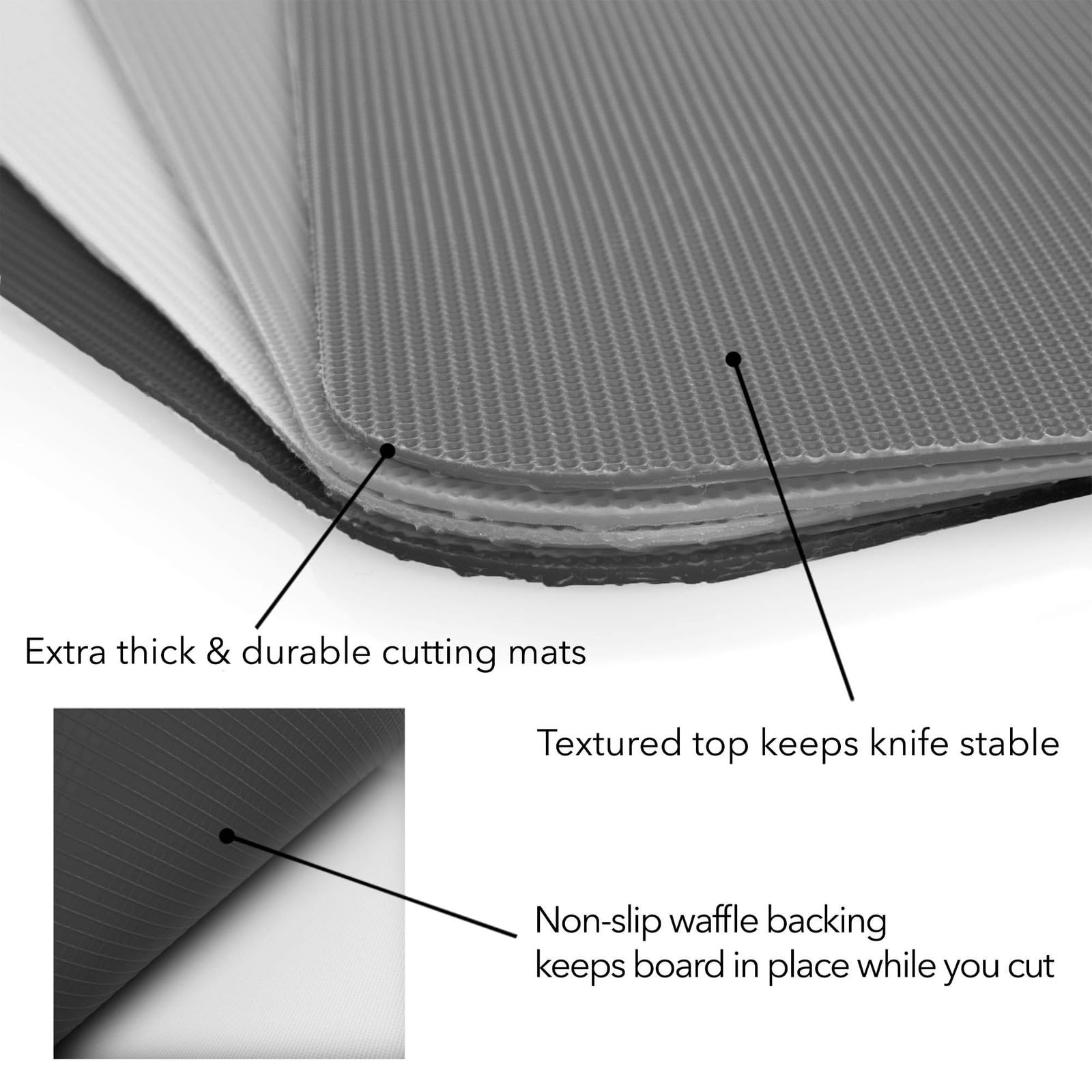 Simply Genius tabla-cortar-flexible-superficie-texturizada, agarre estable para cortes precisos.