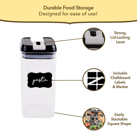Contenedores apilables Simply Gourmet con diseño compacto para maximizar espacio