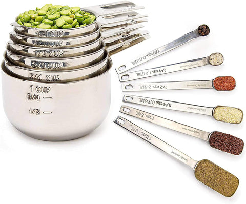 Conjunto Simply Gourmet medidores 12 piezas en acero inoxidable, precisión duradera para recetas