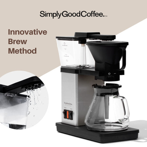 Simply Good Coffee función de preinfusión para realzar saturación y aroma sin complicaciones.