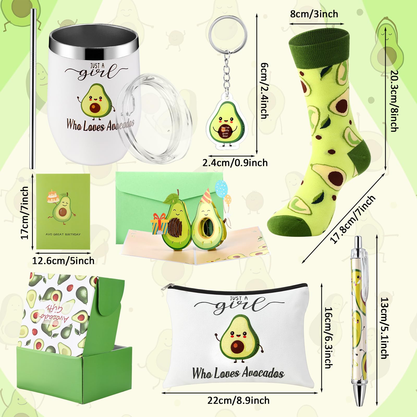 Singhoow bolso cosmético de aguacate, compacto y práctico para viajes