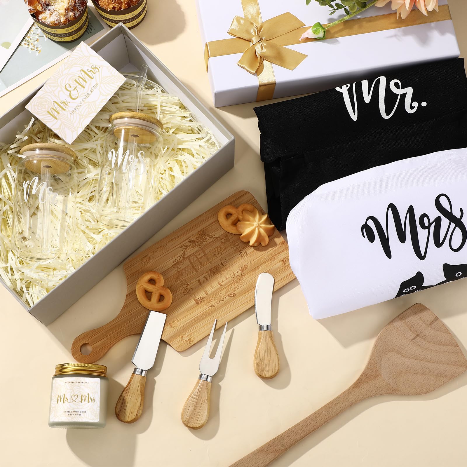 Singhoow caja regalo con rafia y tarjeta