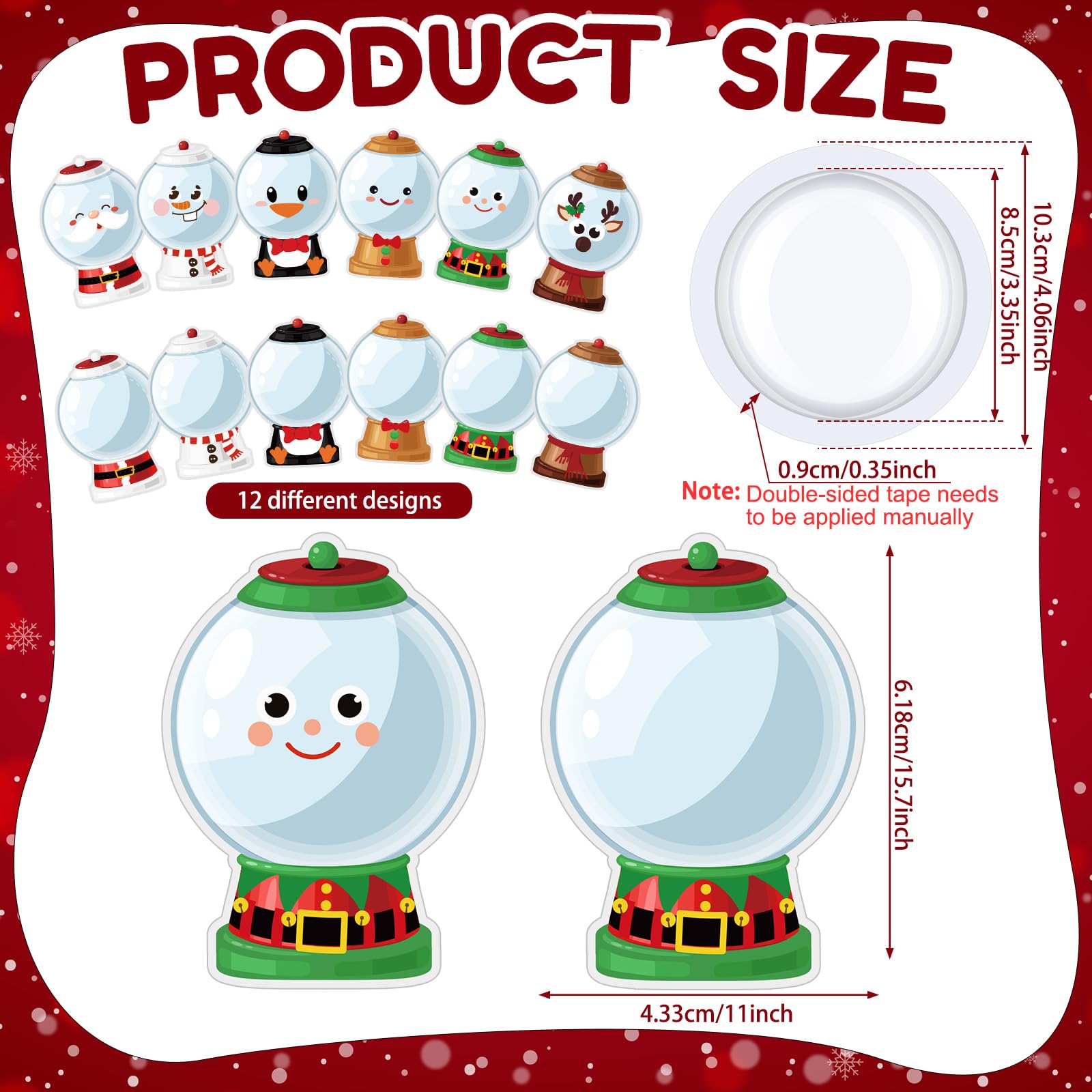 Sinload bolsas adhesivas para domo navidad, ideales para empaquetar