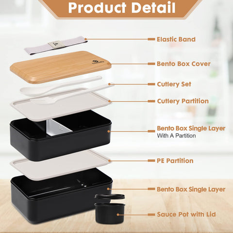 Sinnsally Bento Box apta para microondas para calentar comidas rápidamente.