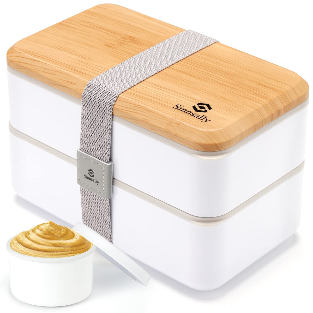 Sinnsally caja para almuerzo 1400ml, diseño compacto para comida fresca en la jornada