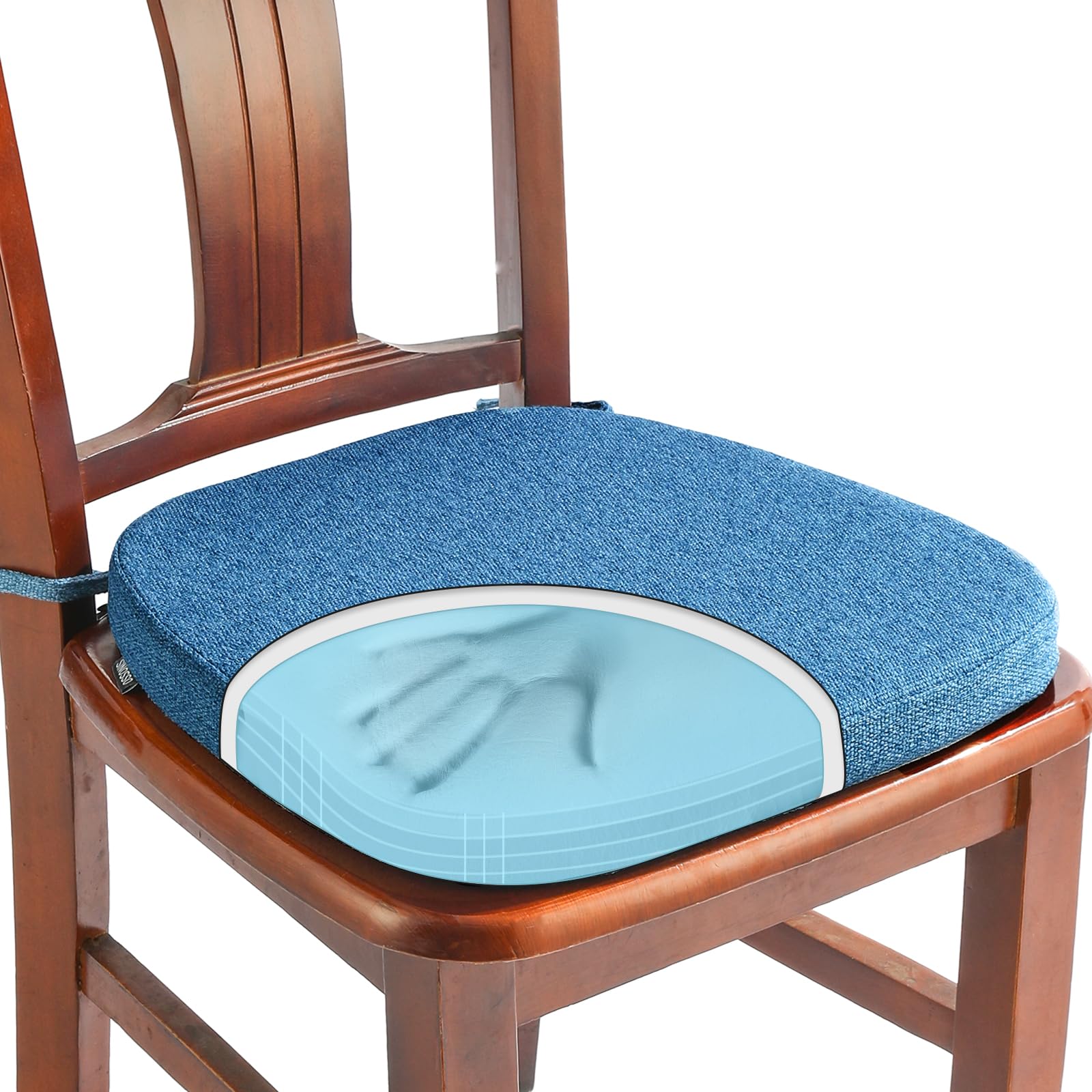 SINOSSO almohadilla espuma memoria para silla de comedor, confort duradero.