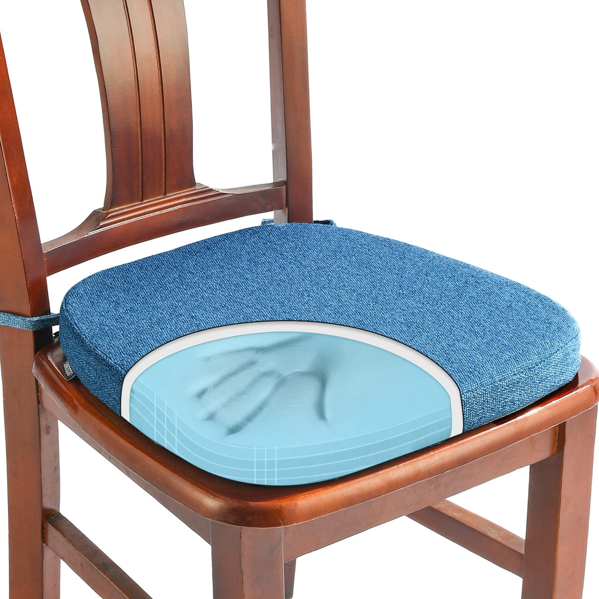 SINOSSO almohadilla espuma memoria para silla de comedor, confort duradero.