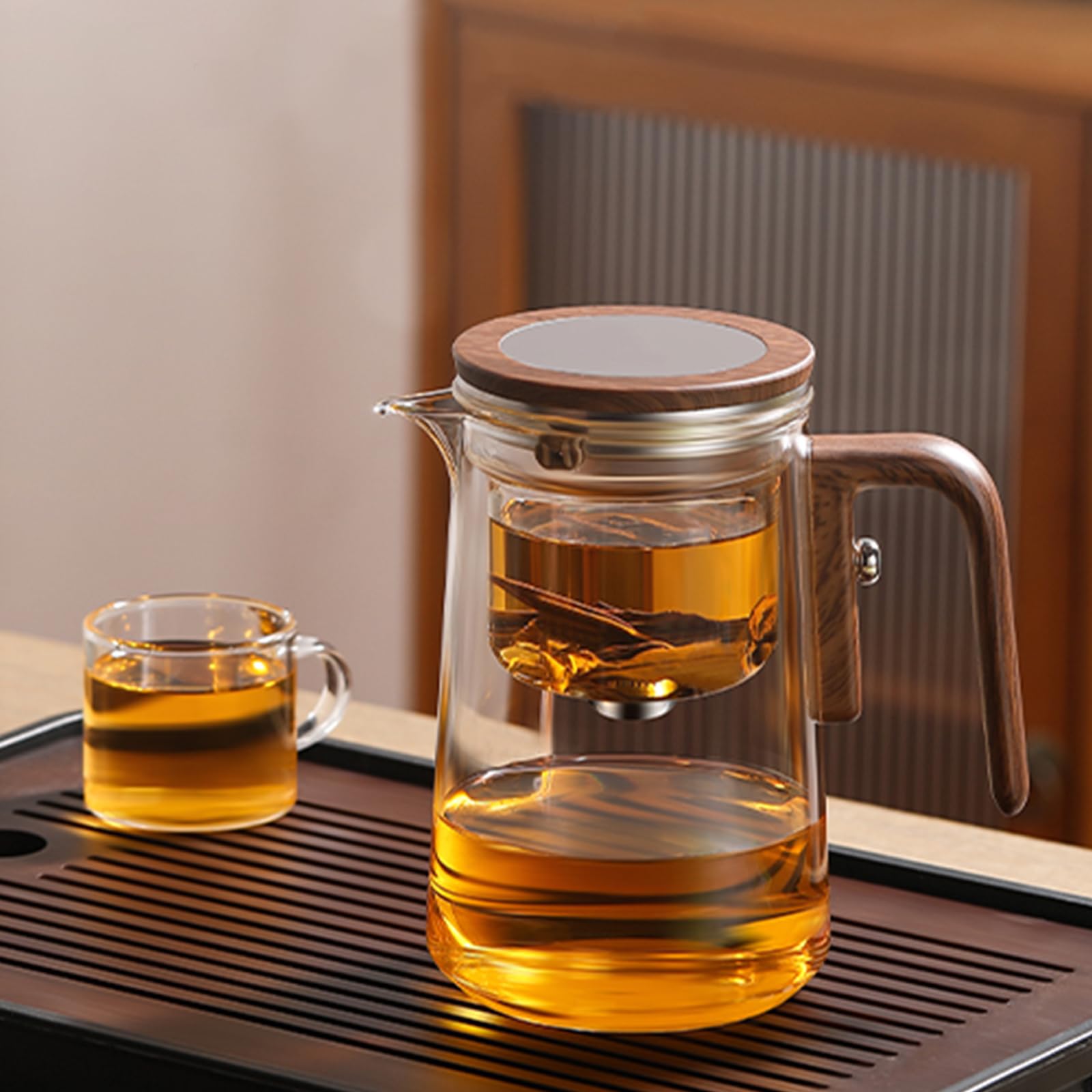 SINTENILL Enchant Tea Pot: diseño magico en vidrio para ver hojas desplegarse