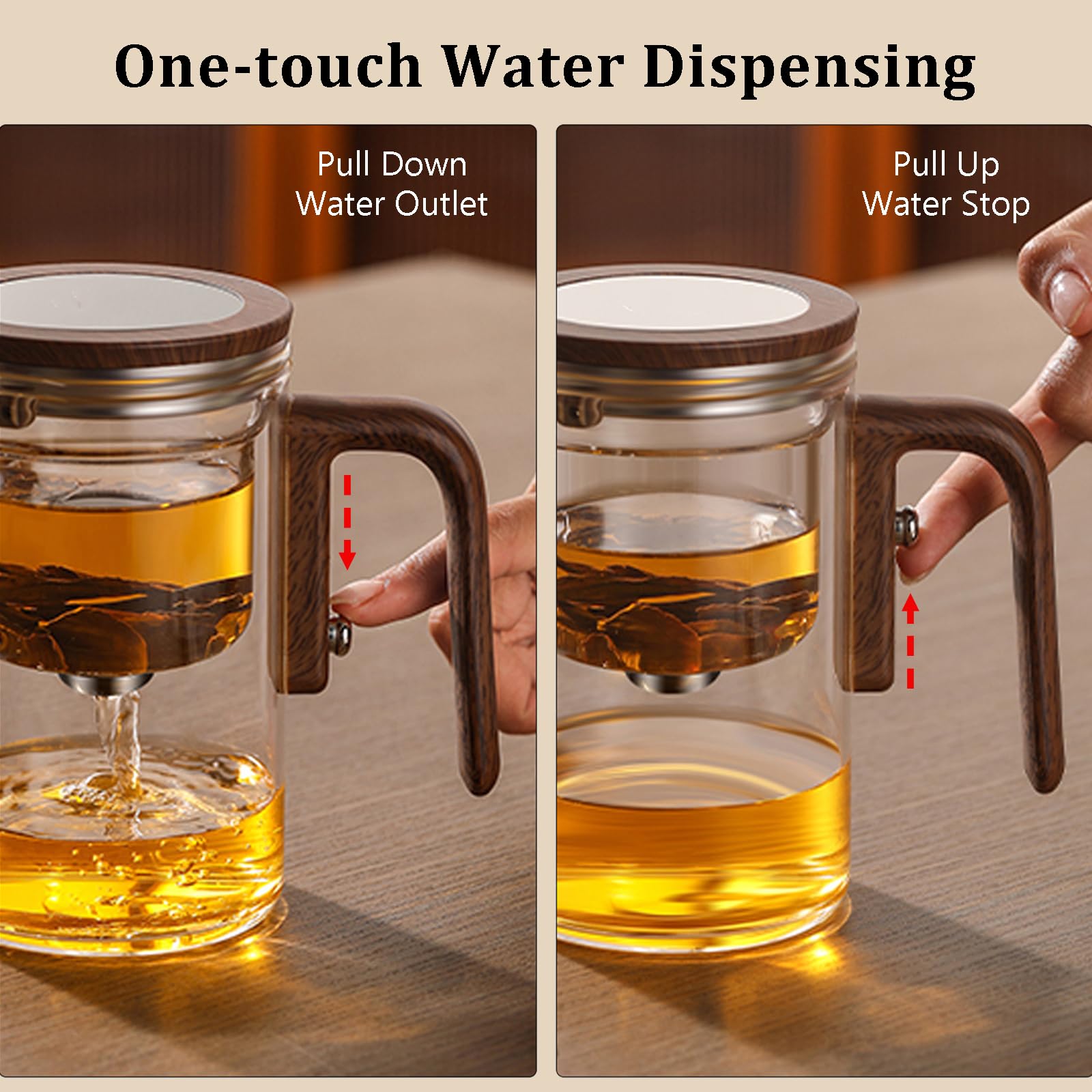 SINTENILL Enchant Tea Pot: infusor integrado para infusionar y servir con facilidad