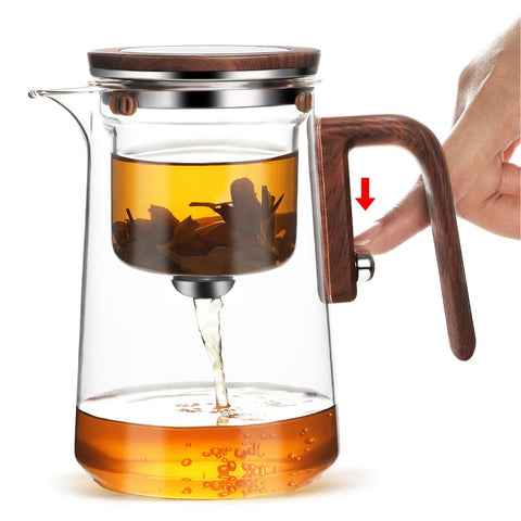 SINTENILL Enchant Tea Pot: vertido suave para té de hoja suelta con control de intensidad