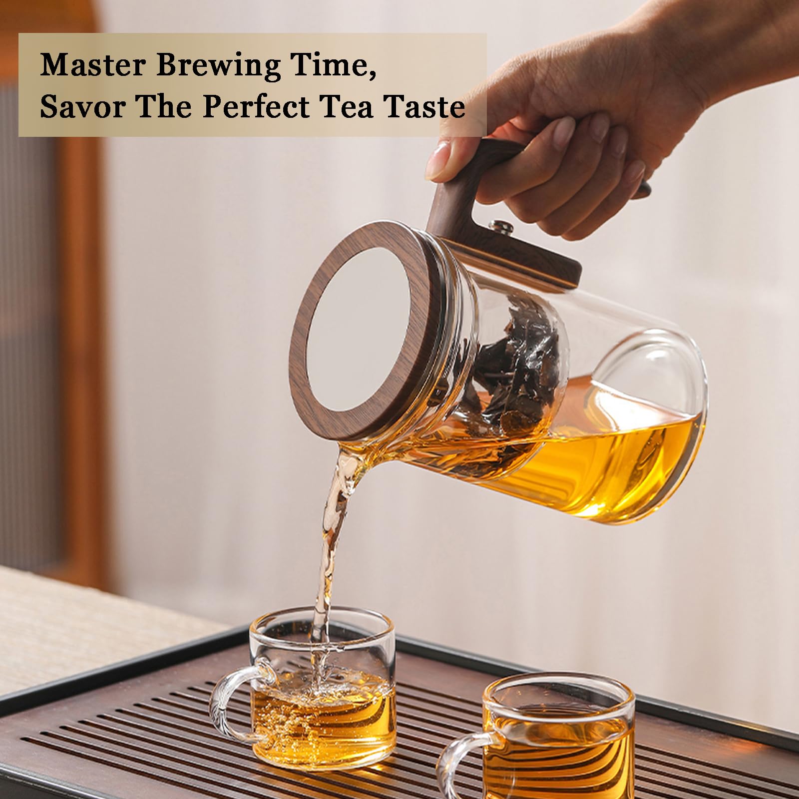 SINTENILL Enchant Tea Pot: vidrio borosilicato resistente al calor para seguridad