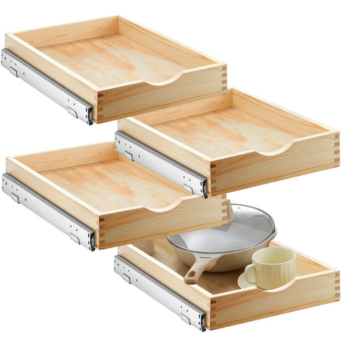 Sintuff: juego de cajones deslizantes de madera para despensa ordenada