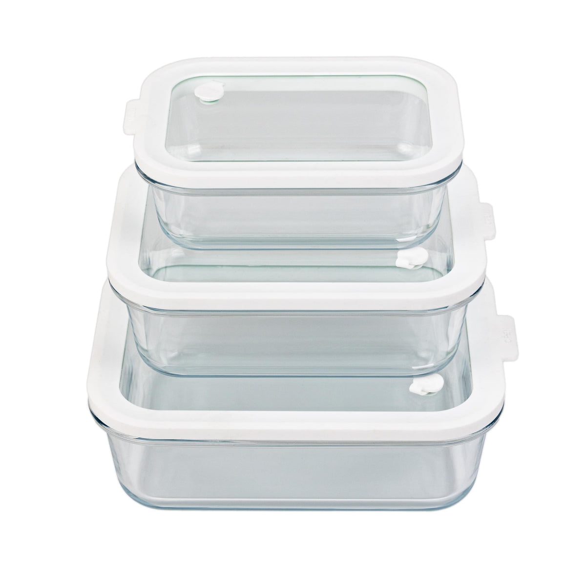 Sio contenedores de vidrio con tapas de vidrio, ideal para despensa.