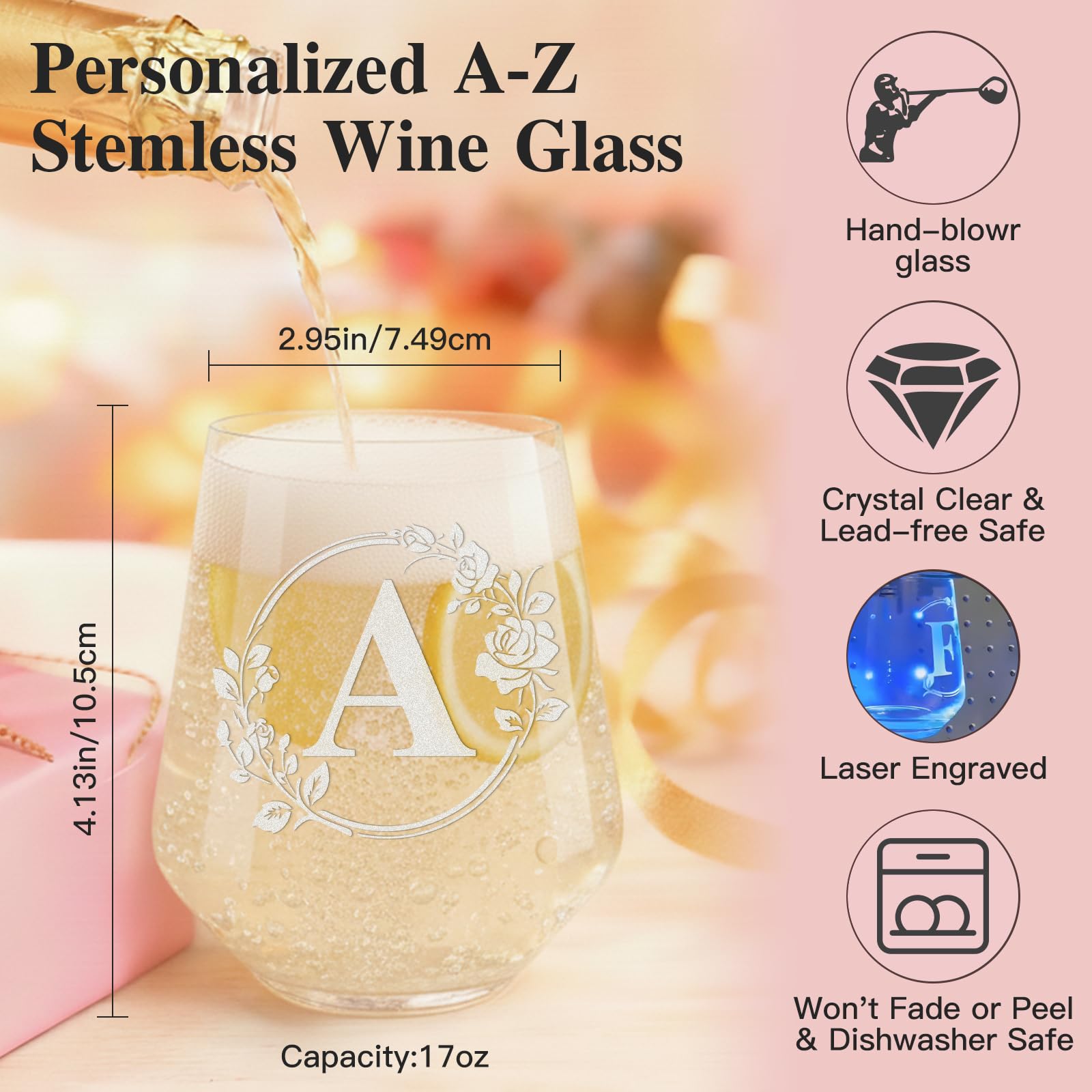 Vaso SIPBYSOP sin tallo para uso diario en vinos, cócteles y jugos.