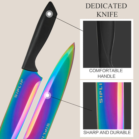 Cuchillo filetear SipLip 8 pulgadas facilita porciones finas y uniformes.