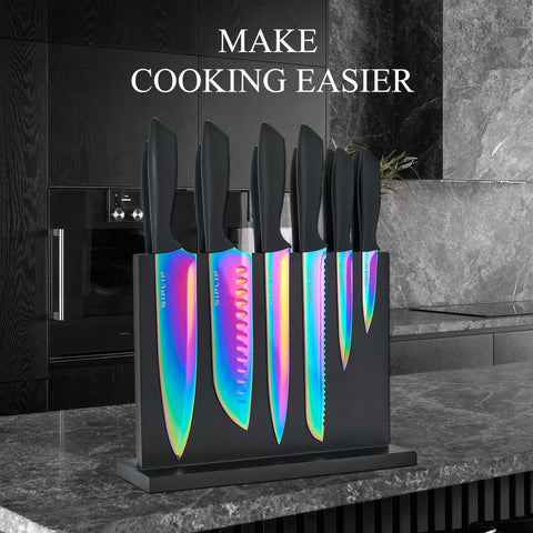 Juego de 6 cuchillos para bistec dentados SipLip con rendimiento y durabilidad.