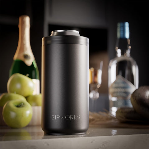 Sipworks enfriador universal para botella, versatilidad para bebidas diversas.