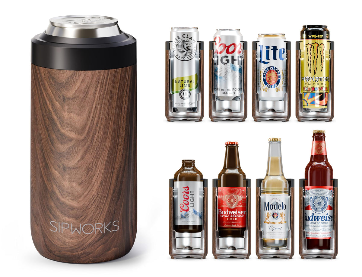 Sipworks enfriador universal para lata 12 onzas, ideal para la playa.