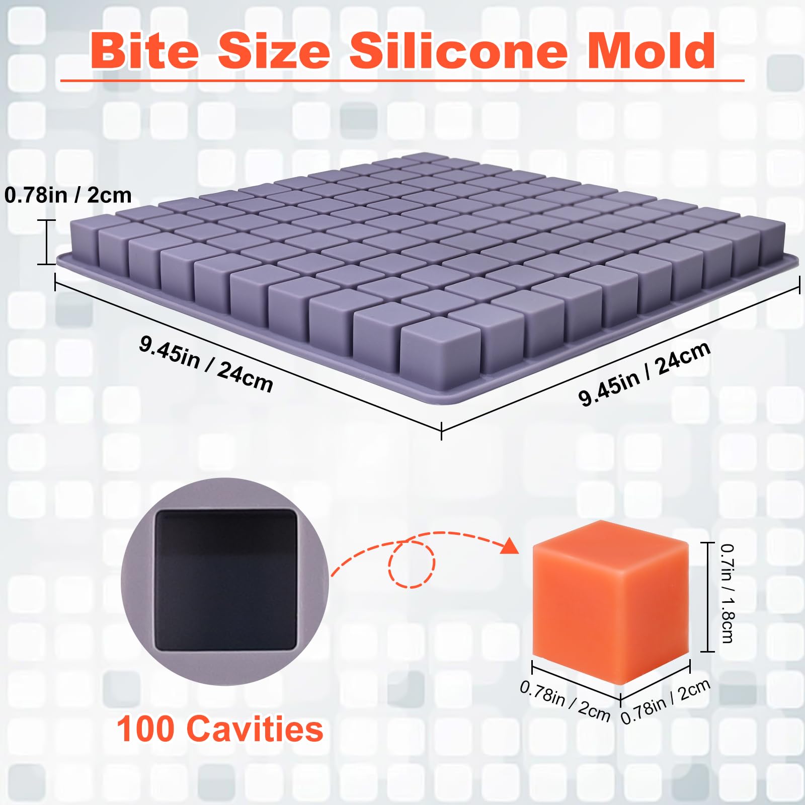 SIQINZONGWA molde de silicona para caramelos y gomitas, desmoldado fácil.