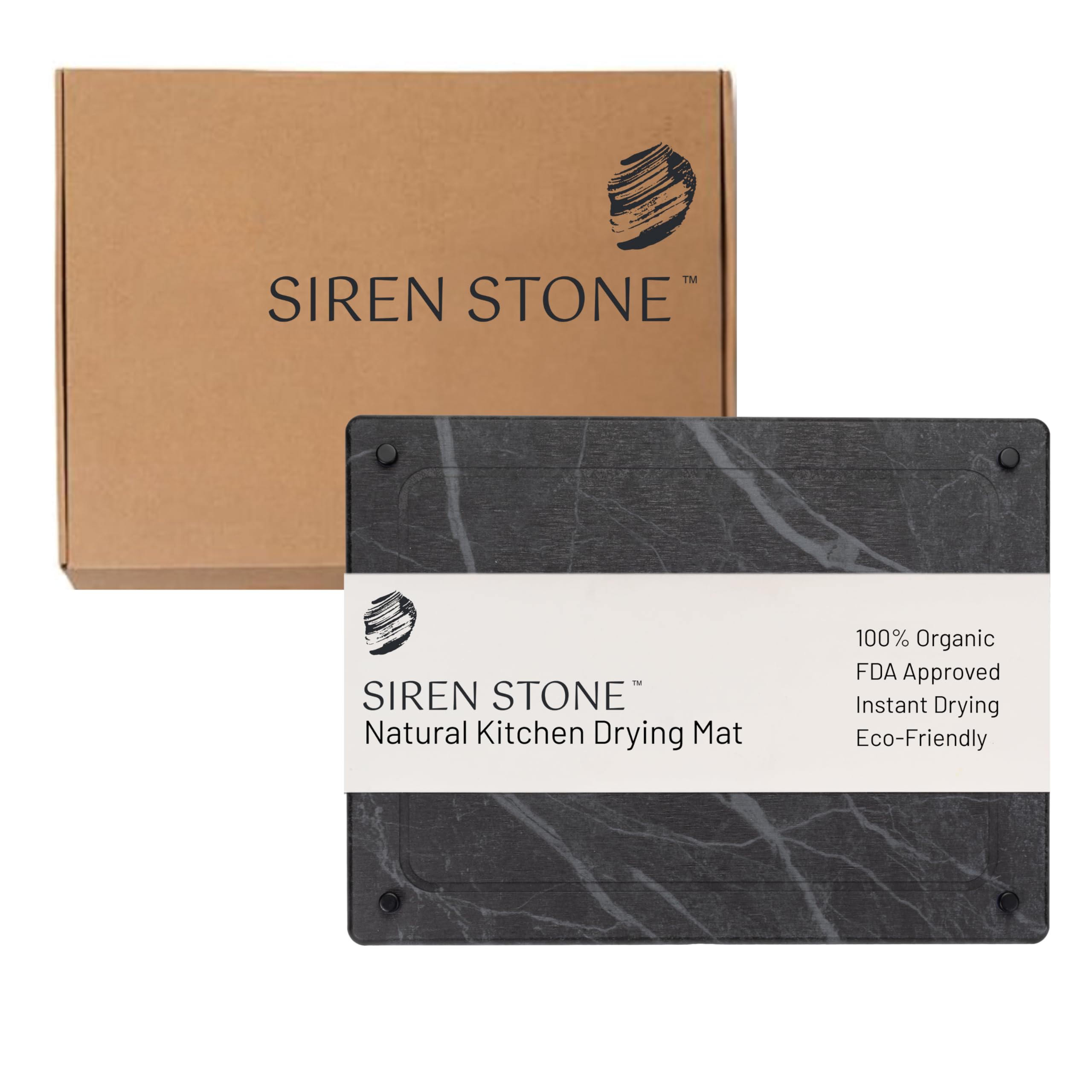 Siren Stone: Almohadilla de secado para platos, ideal para encimeras pequeñas.