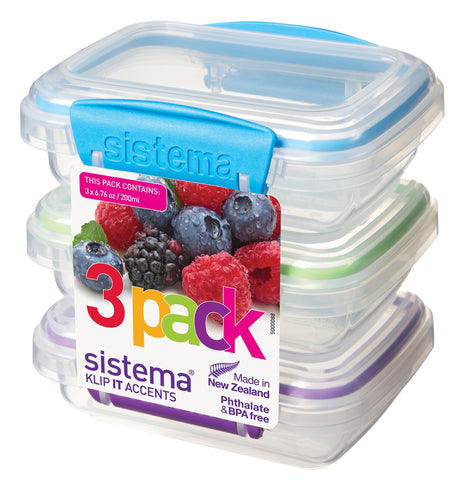 Conjunto Sistema KLIP IT Accents de 6.7 oz para snacks frescos y porciones.