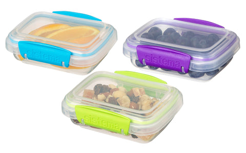 Tapas con cierre fácil de Sistema KLIP IT Accents para mantener alimentos frescos.