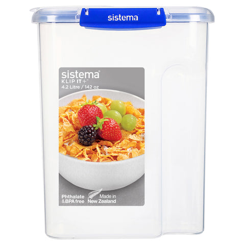 Sistema KLIP IT PLUS contenedor rectangular de 180 ml con cierre hermético ideal para snacks.