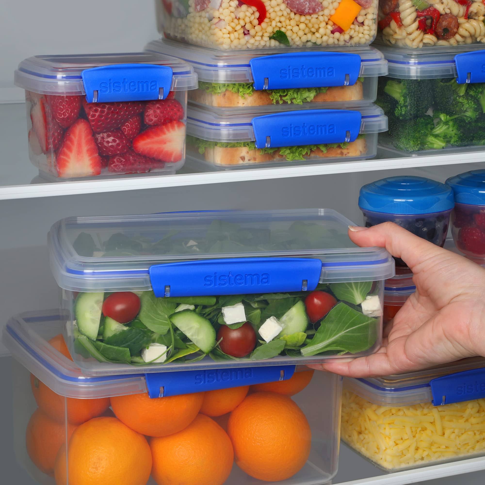 Sistema KLIP IT rectangular con sopa, porciones fáciles de servir.