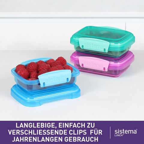 Sistema Colección de Almuerzo: tapa con clips de cierre para mayor seguridad y frescura.