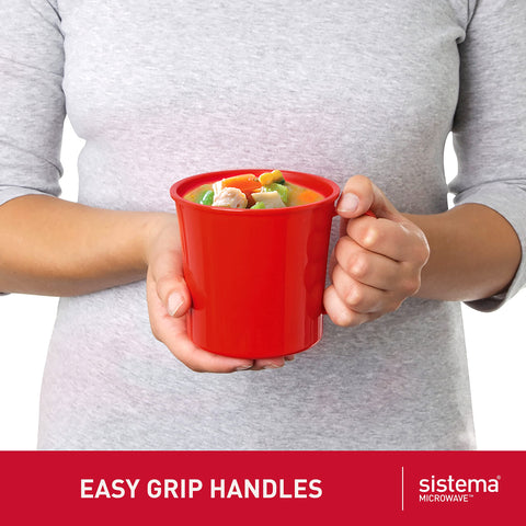 Plástico virgen Sistema sin BPA, seguro para comidas calientes.