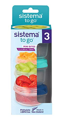 Sistema Snack Pots Mini Bites tapas apilables: cierre hermético para conservar sabor